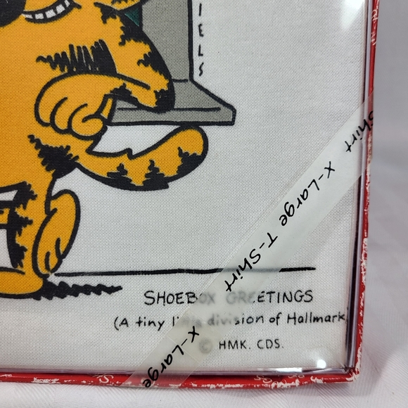 Shoebox Greetings Teacher Cat T-SHIRT Mens Size XL 46-48 Gum Chalkboard NOS - Picture 5 of 11